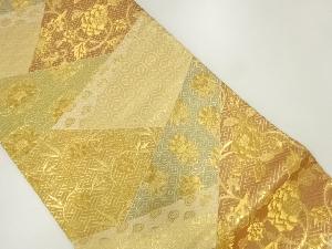 切り嵌め風花古典柄模様織出し袋帯